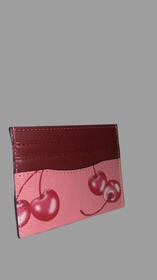 Cherry Faux Leather Key Wallet Brand New With Packaging Red And Pink