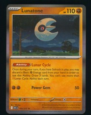 Lunatone 105/217 Rare Ascended Heroes Pokemon Holo Near Mint