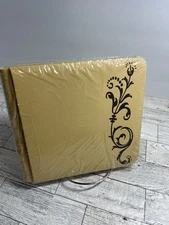 Creative Memories 7 X 7 Yellow Coverset album brown floral On Front No Pages NIP