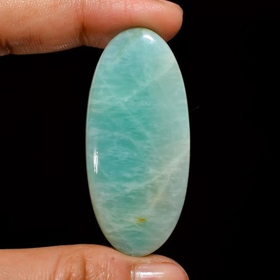 Natural Amazonite Oval Shape Cabochon Loose Gemstone 62.5 Ct 50X23X7 mm GC-12455