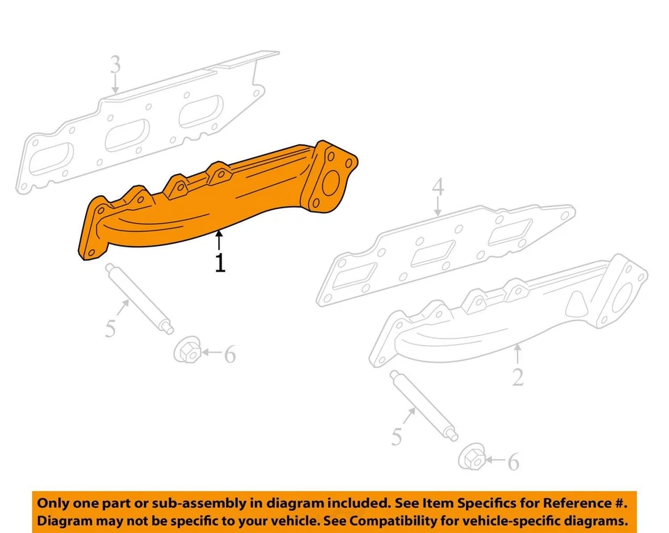 Ford Expedition 2017 colector de escape con turbo fabricante de equipos originales 133 k millas - LKQ423370447 Foto 4 de 4