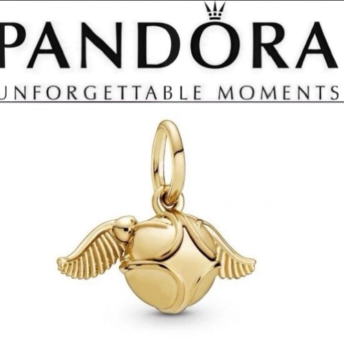 NEW Authentic PANDORA Harry Potter Golden Snitch Wings Pendant Charm 368618C00