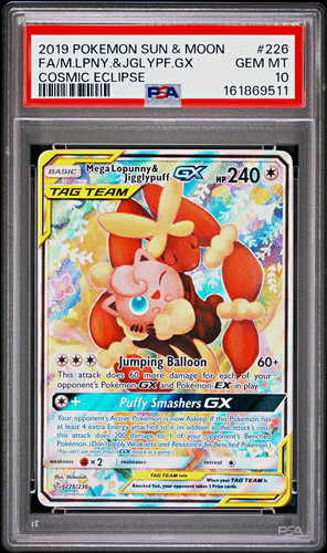 Mega Lopunny & Jigglypuff-GX graded PSA 10 for sale on eBay