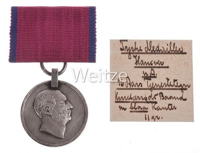 Hannover Silberne Wilhelmsmedaille, König Ernst August, älterer Kopf , 1846-1866
