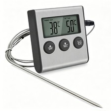 Remote Kitchen Digital Cooking Thermometer Probe Meat Food Temperature w/Timer