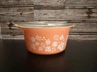 Vintage Pyrex Pink Gooseberry 473 1 Qt w/ Lid 470-C 1950s LOOK