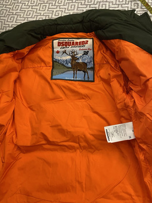 NEW DSQUARED 2 WOMENS GREEN PUFFA JACKET