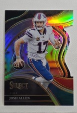 2023 Panini Select - Club Level Josh Allen #252 Black & Red Prizm Die-Cut