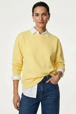 EX MARKS & SPENCER Lemon Yellow Cotton Sweatshirt