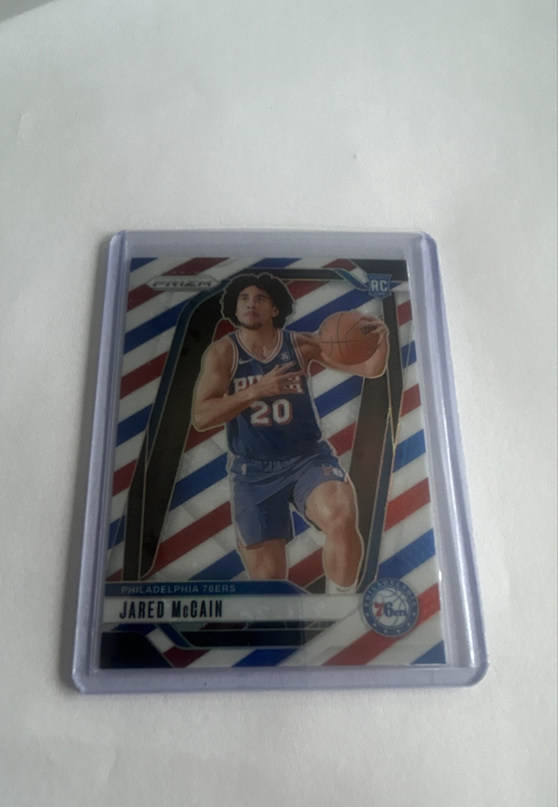 2024-25 Panini Prizm - Jared McCain #222 Red White & Blue Prizm (RC)