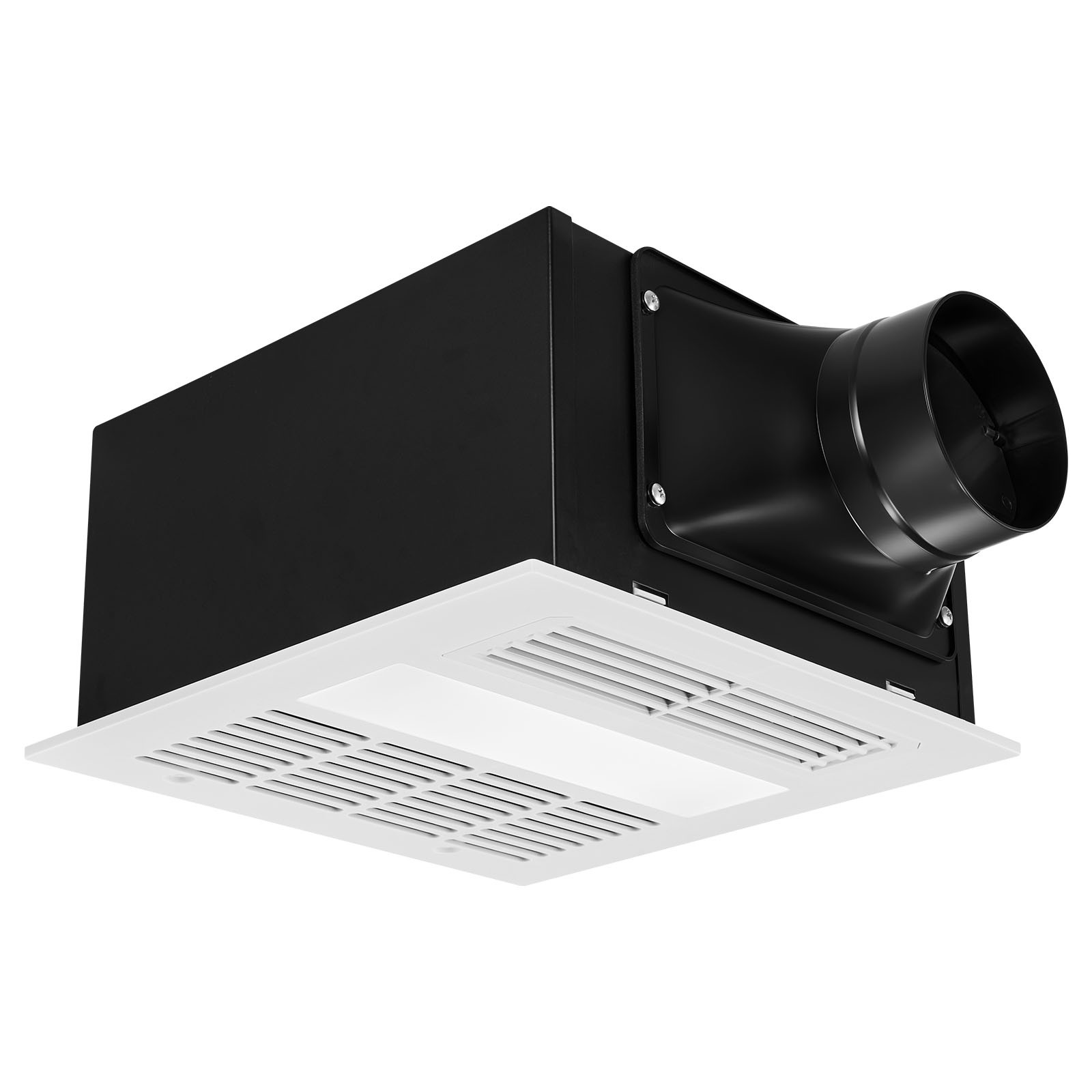 Uimoso Bathroom Exhaust Fan with Light and Heater, 80-110 CFM, 1500W DC Motor