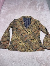 LAURA Scott Brown PAISLEY Blazer Size M Bin11