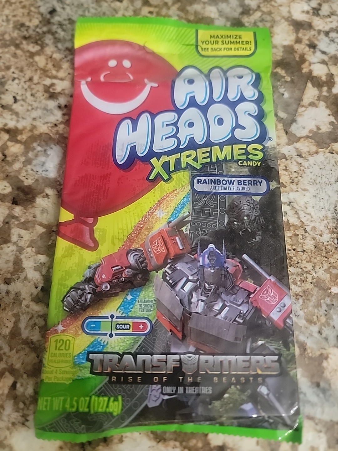 Airheads Xtremes Candy "Expired 3/2025" TRANSFORMERS Rise of the BEAST Collector