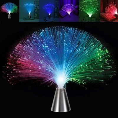 6 Color Fiber Optic Night Light Lamp LED Wedding Holiday Multicolor Star Gift Gf