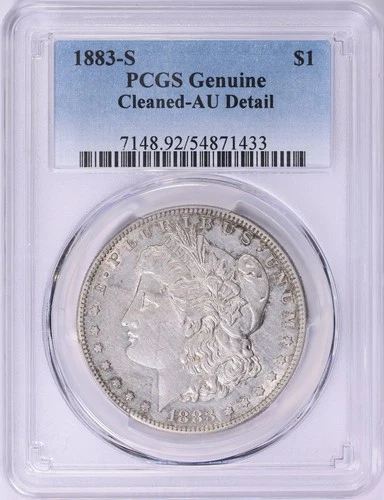1883 S Morgan Silver Dollar $1 PCGS AU Details (433)