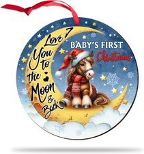 First Christmas Ornament 2025   Horse Christmas Tree Decoration, Farmhouse Holid