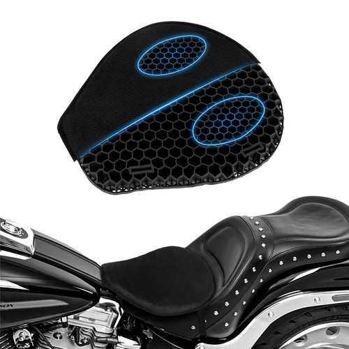 Foldable Motorcycle Gel Seat Cushion, Large 3D Breathable Pad for Long Rides