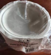 PIATTI DESSERT BIODEGRADABILI COMPOSTABILI IN POLPA DI CELLULOSA BIBO PZ. 500