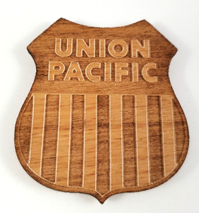 Union Pacific Wood Fridge Magnet