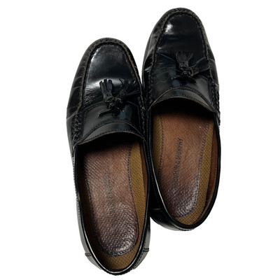 JOHNSTON & MURPHY Hayes Tassel Black Leather Loafers Men s 7.5 Dress Shoes