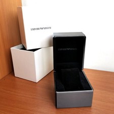 scatola orologio EMPORIO ARMANI box watch case custodia chrono quartz giorgio EA