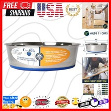 Rust Resistant, Dishwasher Safe Stainless Steel Dog Bowl - Extra Large 11 Cups