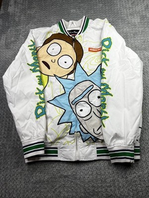 Rick And Morty Members Only Jacket Small Rare Adult Swim Lightweight Full Zip