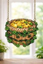 St. Patrick  s Day Suncatcher Ornament, Irish Garden Decor, St. Patrick's Day Dec
