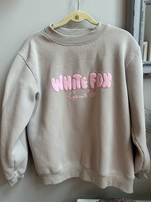 White Fox Capsule 09 South West Ranch Crewneck Sweatshirt S/M Pink Puff Graphic
