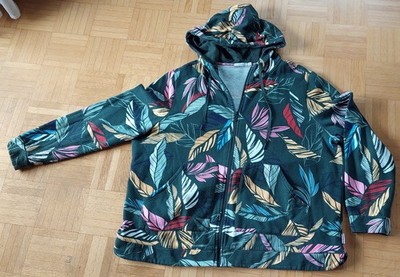 Cecil Sweatjacke Shirtjacke Hoodie Gr. XXL Grün Bunt