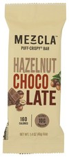 Mezcla Avellana Chocolate Puff Barra Crujiente 1.4 OZ Snack Proteína Vegetal 10G