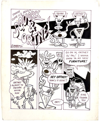 ''Squork & Ortney'' Original Comic Art - Page 1 - Artie Romero - 1984