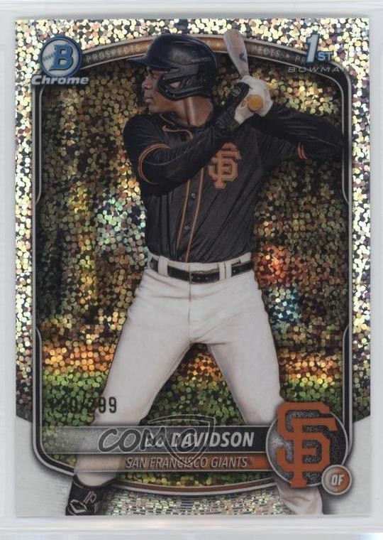 2025 Bowman Chrome Prospects Speckle Refractor 120/299 Bo Davidson #BCP-206 tw0
