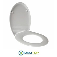 Toilet Seat for Kerasan Elka Wrap Thermosetting White Hinge Stainless