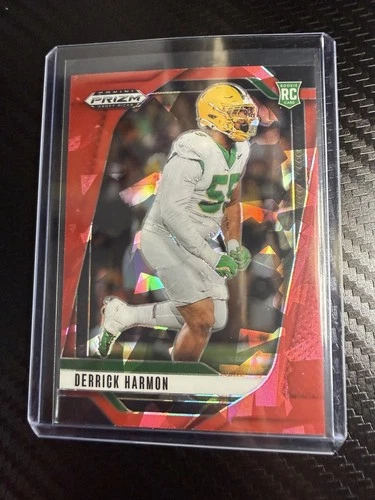 2025 Panini Prizm Draft Picks - Derrick Harmon #96 Red Ice Prizm (RC)