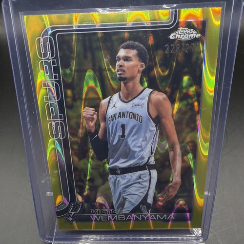 2025-26 Topps Chrome Update Victor Wembanyama Raywave Yellow Refractor /275