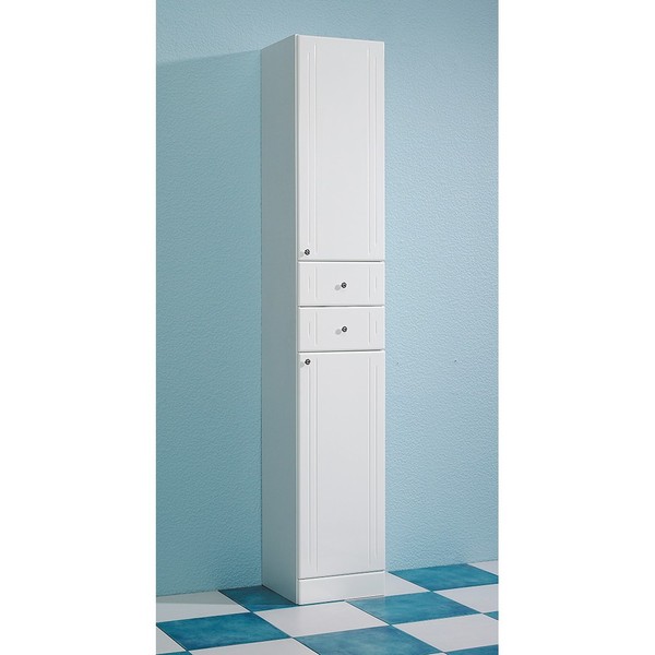 Badezimmer Hochschrank Badschrank Seitenschrank GäSte Wc Weiß Hochglanz-image