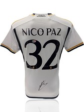 NICO PAZ SIGNED REAL MADRID 2023/24 HOME SHIRT (ACG CERT AG17728)