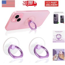 Clear Phone Ring Holder 2 Pack, Transparent Cell Phone Ring Grip 360 Rotation...