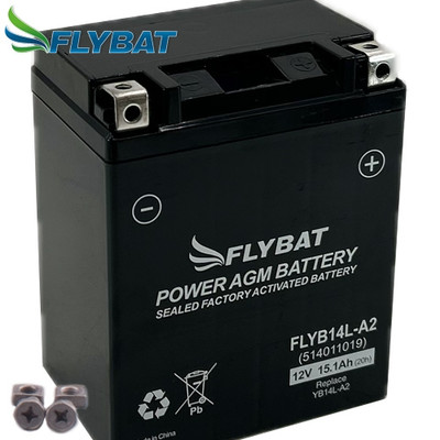 Batterie für Kawasaki GPZ 500 S EX500D 1998 FlyBat YB14L-A2 AGM geschlossen