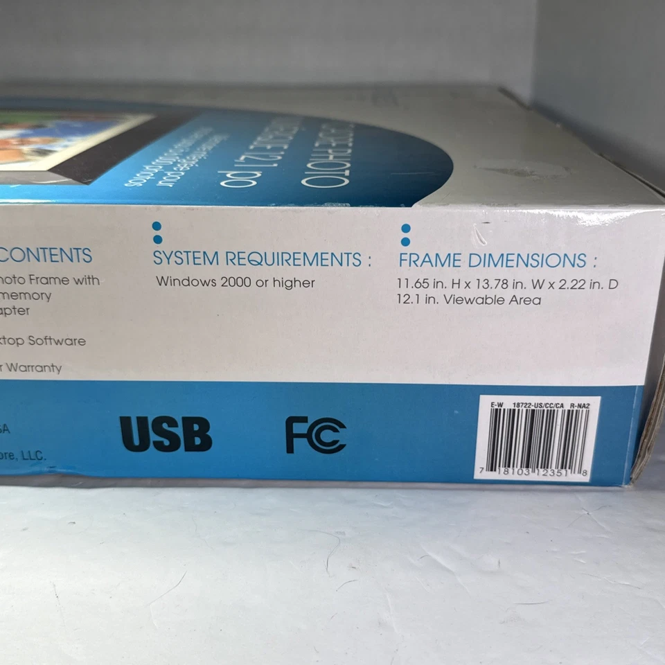 New Omnitech 12.1 In Digital Photo Frame Changing Pictures Wood Frame - Image 3 of 3