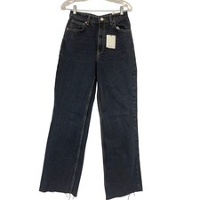 Zara Womens Wide Leg Jeans EU 38 US 6 Full Length Blue Denim 6045/224 NWT