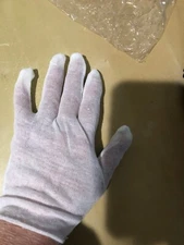 WHITE COTTON COIN JEWELRY INSPECTION GLOVES PHOTO FILM 18 PAIR