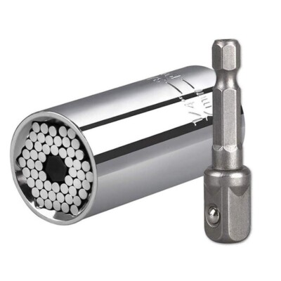 Universal SOCKET Wrench Tool 1/4-3/4  7mm-19mm Magic Grip Alligator Adapter Set