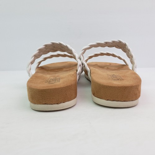Cliffs By White Mountain Truly Womens Size 9 White Slip On Slide Sandals - Picture 7 of 13