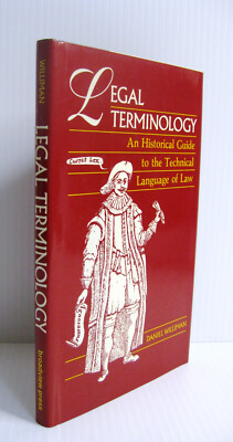 Legal Terminology by Daniel Williman RARE Hardcover in Dust Jacket 1986 1st Ed.