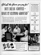 1940 Eight OClock Coffee Vintage Print Ad A&P Supermarket Couples Dinner Date
