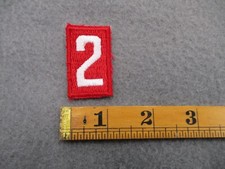 Boy Scouts of America BSA Red White Troop Number  2 Two Patch S4,