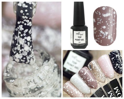 NailApex White Point Top Coat  No Wipe Glitters SequinsTop Cover  Nail Art 15 ml