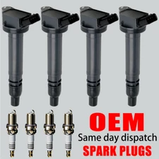 4X OEM Ignition Coil & Iridium Spark Plugs For Toyota RAV4 Camry 2.5L 2.7L UF507